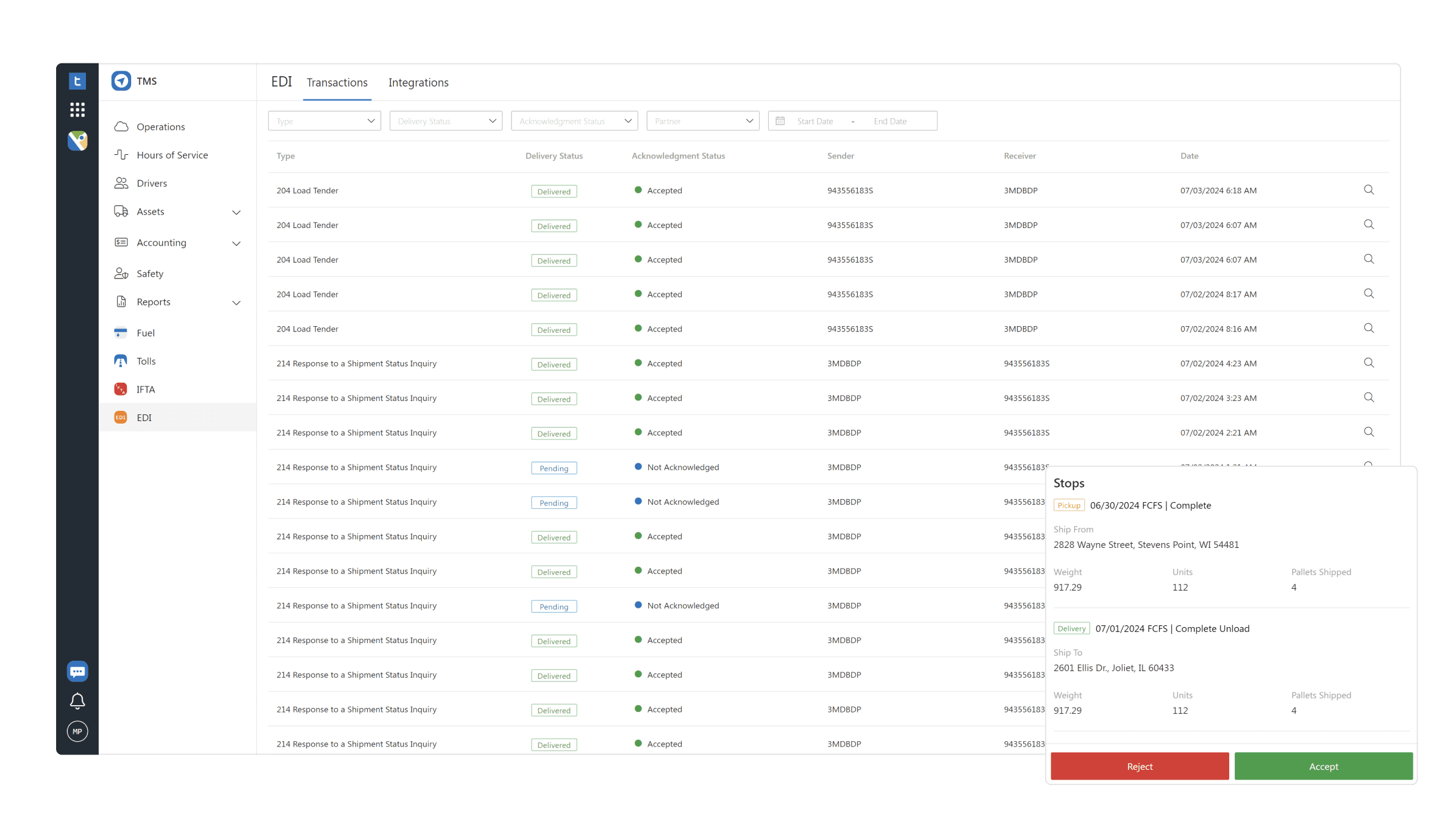 Trucking edi software